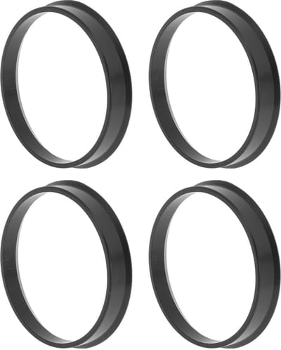 Dailygoods- Wielringen 60,1mm tot 56,6mm - Polycarbonaat - Schokabsorberend - 4 Stuks - Nauwkeurige Pasvorm - Vermindert Trillingen - Naafringen