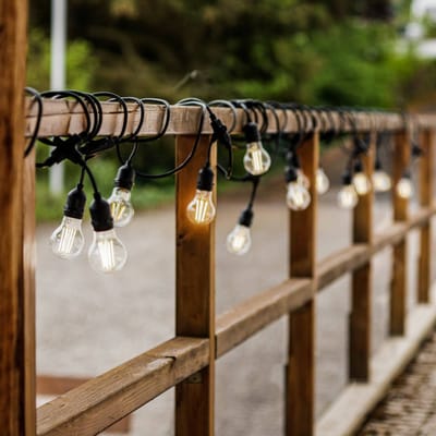 Eko-Light Lichtketting Girlanda IP44 zwart 15 m zonder lampjes