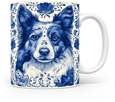 Mok IJslandse herdershond Beker voor koffie of tas voor thee, cadeau voor dierenliefhebbers, moeder, vader, collega, vriend, vriendin, kantoor, opa, oma, hond, kerst, sinterklaas, verjaardag