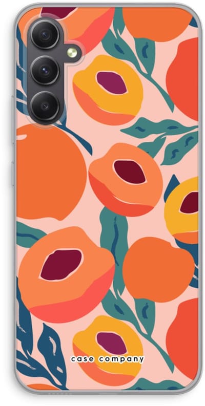 Case Company® - Hoesje geschikt voor Samsung Galaxy A34 hoesje - Perzik - Soft Cover Telefoonhoesje - Bescherming aan alle Kanten en Schermrand