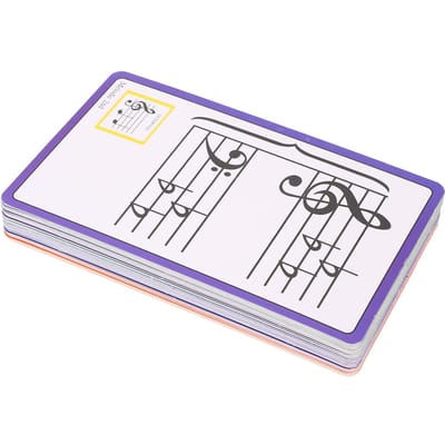 50 Pièces Cartes Flash Musicales Codées par Couleur Double Face Cartes Flash Notes de Piano pour l'Apprentissage