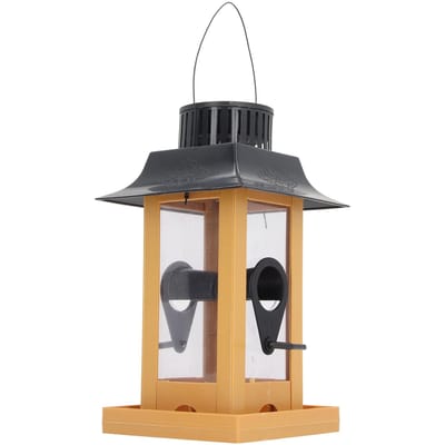 Zonne-energie Vogelvoederhuisje Eenvoudig Bijvullen Lange Levensduur Decoratief Buiten Hangend Vogelvoederhuisje voor