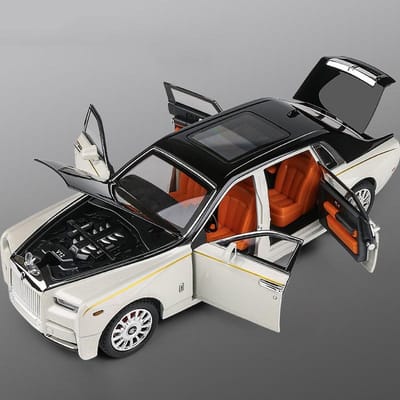 1:18 Rolls Royce Phantom Limousine Legering Modelauto Metaal Diecast Voertuig Jongen Hoge Simulatie Miniatuur Vakantiecadeau Huiscadeau