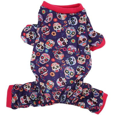 Halloween Hondenkleding Comfortabel Zacht Elastisch Grappige Hondenslaapkleding voor Kleine Honden Puppy L M(for 4-6.5kg) blue