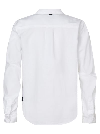Petrol Industries - Jongens Effen Overhemd Seascape - Wit - Maat 104