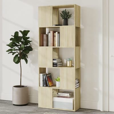 vidaXL - Boekenkast/kamerscherm - 60x24x155 - cm - sonoma - eikenkleurig