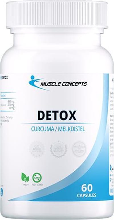 Detox kuur - Om te ontzuren / ontgiften lichaam - 60 capsules | Muscle Concepts