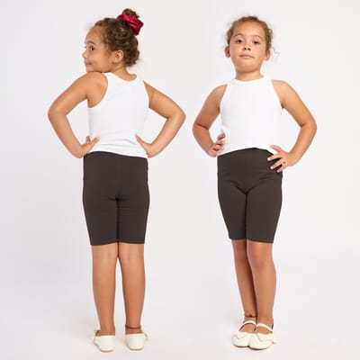Merry Style MS-MS10-132-LE Meisjes Leggings - Sport - Vrijetijdsbroek - Kort – Viscose - Sporbroek - Yogabroek - Bruin - 152