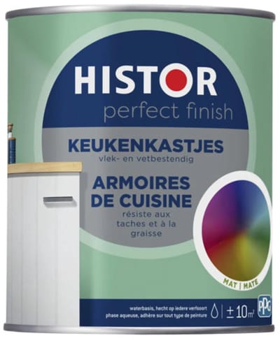 Histor Perfect Finish Keukenkastjes Mat - 0.75L - RAL 9010 | Zuiver Wit