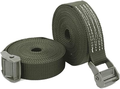 Spanbanden set - Sjorbanden met ratel - Bagage vastzetten - Eenvoudig verstelbaar - 2 stuks 2.5 meter - Zwart