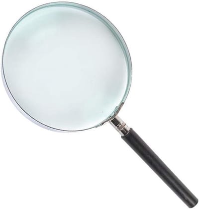 Grote Handloep - Vergrootglas Leesloep - Gedetailleerd Lezen - Volledig Metalen Frame - Lensdiameter 9 cm - Zwart