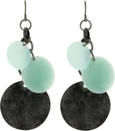 Behave - Ronde blauwe oorbellen - Geometrisch design - Voor elke gelegenheid