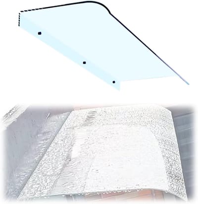 Moderne Deurluifel - Zonnescherm Buiten - Regenbescherming Deur - Slagvast Polycarbonaat - 50 x 120 cm - Transparant