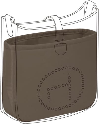 Silk Handbag Organizer Insert voor Evelyne TPM/PM/GM/TGM - Luxe Tas Organizer, Zacht en Duurzaam, Perfecte Pasvorm voor Handtassen en Tote Bags (Etoupe grey, PM)