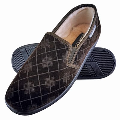 DUNLOP - HEREN PLUSH BONT VOERING GEHEUGENSCHUIM RUITEN MOCCASINSLOFFEN MET HARDSOLE