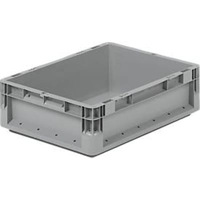 Lichte Eurobox ELB 4120, van PP, inhoud 10,9 l, zonder deksel, grijs