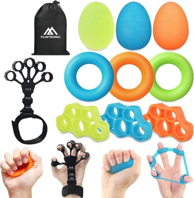 Handtrainer Set met Drie Weerstandsniveaus voor Vingertraining