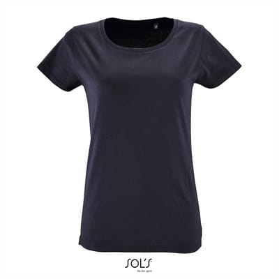 SOL'S - Milo T-Shirt dames - Donkerblauw - 100% Biologisch Katoen - S