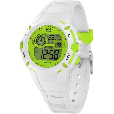 Ice Watch ICE digit explorer - White lime 024004 Horloge - Siliconen - Wit - Ø 41 mm