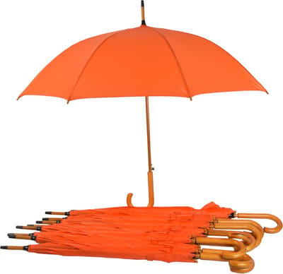 Paraplu 9 stuks - Set van 9 Oranje Windbestendige Automatische Paraplu's 102cm - Kamperen & Outdoor - Regenkleding voor Volwassenen