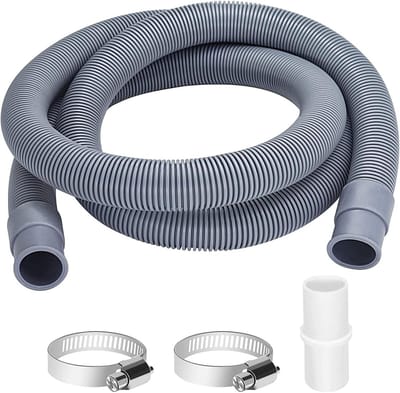 Wasmachine Afvoerslang - Vaatwasser slang - Water Afvoeren - Universele Pasvorm - 3 Meter - Grijs