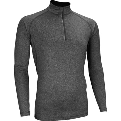 Avento Sportshirt Lange Mouw - Heren - Antraciet mêlee/Zilver - S