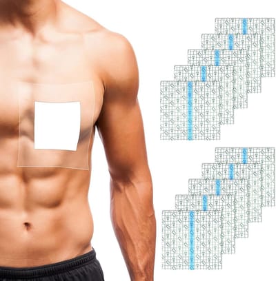 Pack van 25 Waterdichte Pleisters, 10 x 10 cm Steriele Wondbandages met Sterke Grip, Ideaal voor Sport en Zwemmen