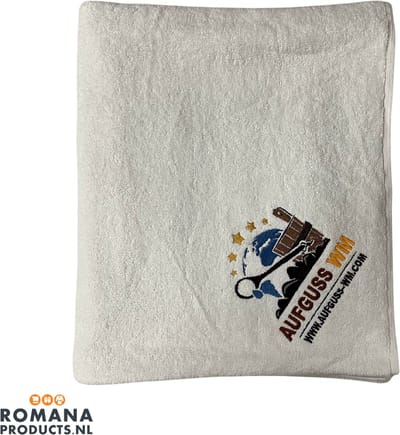Aufguss Wapperdoek Dicht gestikt - Voor Sauna en Wellness - Wit - 100cm x 150cm