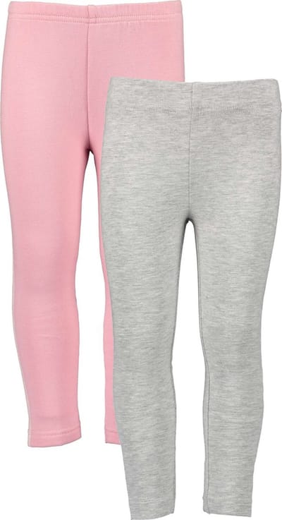 Blue Seven - 2 PACK Leggings - Biologische katoen - Muisgrijs - Oudroze - Maat 92