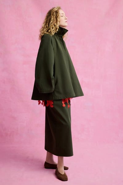 Touché Privé - Korte gabardine trenchcoat - Khaki - Dames