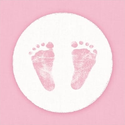 Ambiente Servetten - 40x stuks - roze - babyshower - 33 x 33 cm - papier - meisje geboren