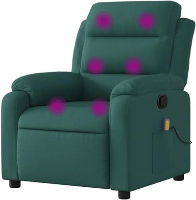 Elektrische relaxstoel - Comfortstoel Liggend - Ontspannen Zitten - Handmatige Ligfunctie - 75 x 925 x 100 cm - Donkergroen