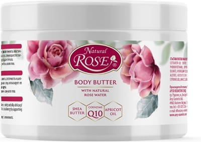 Natuurlijke zijdezachte body boter met rozen olie - Q10 en Vitamine A 350ml