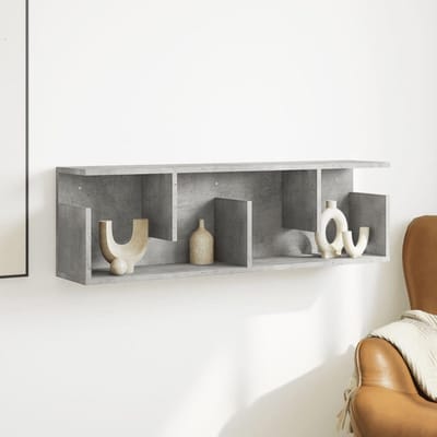 Wandkast 100x20x30 cm - Praktische Plank voor Keuken en Woonkamer - Betongaafkleurig
