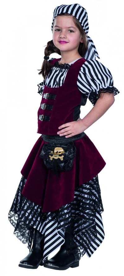 Rubie's Verkleedkostuum Piraat Thea Meisjes Rood Mt 116