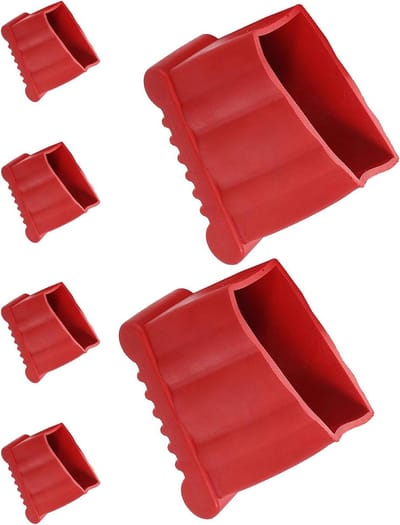 Ladder Voetjes - Ladderdoppen Rubber - Ladder Stabiliseren - Antislip Grip - 7.2cm x 2.8cm - Rood