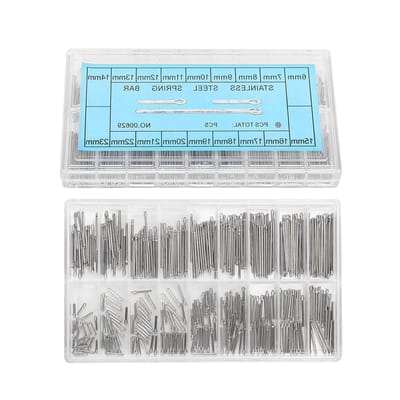 360 Stuks RVS Horloge Pinnen - Split Pins, Stalen Horlogeband Link, Reparatieset voor Horloges 6-23mm