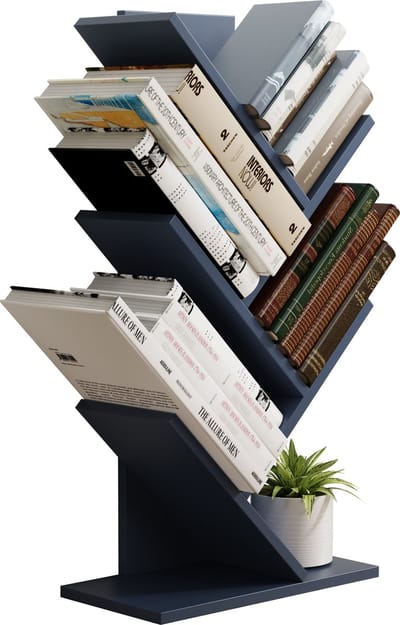 VCM Houten Opbergrek Boekenplank Deco Boekenrek Nulis L