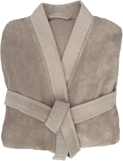 Heckettlane Badjas Katoen Premium - Taupe - Maat S - Badjas 100% Katoen - Badjas / Kamerjas Dames - Badjas / Kamerjas Heren