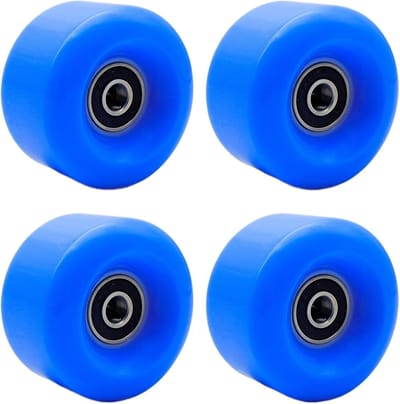 Skateboardwielen 4 stuks - Skate wielen - Straat en park - Ultragladde loop - 58 mm - Blauw