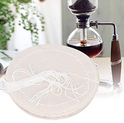 MTTproducts- Koffiefilter Herbruikbaar 10 Stuks - Katoenen Koffiefilter - Sifonpot Accessoire - Duurzaam - Eenvoudig te Reinigen - Lange Levensduur - Filterdoek