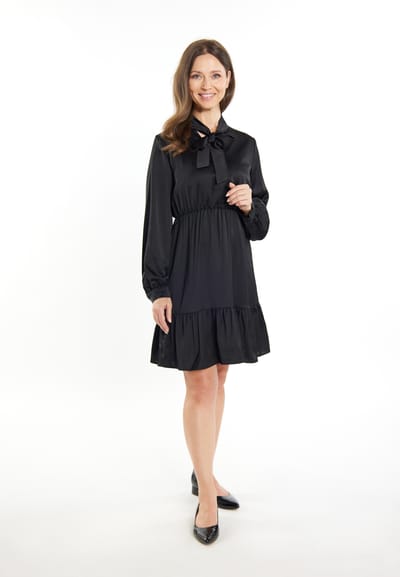 usha Midi-jurk met volant Dames zwart