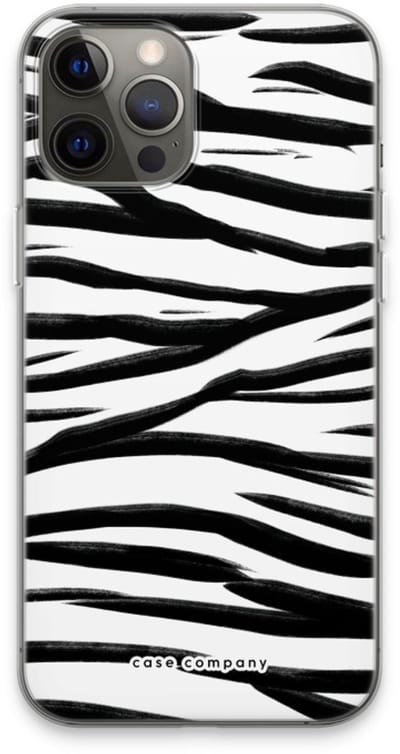 Case Company® - Hoesje geschikt voor iPhone 13 Pro Max hoesje - Zebra pattern - Soft Cover Telefoonhoesje - Bescherming aan alle Kanten en Schermrand