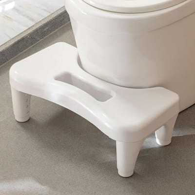 Verstelbare toiletkruk voor betere houding en comfort tijdens het toiletbezoek, ideaal voor volwassenen en kinderen