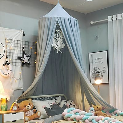 ATTREZZO® Klamboe - Hoogte 250 cm - Lichtblauw - Kinderkamer - Babykamer