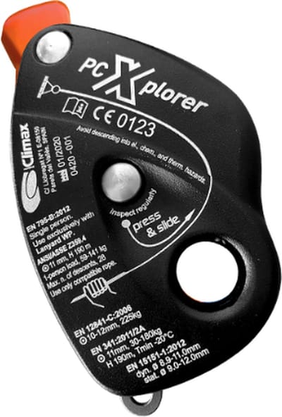 Zelfremmend afdaalapparaat Climax Sport – Zekerapparaat - Lijnklem - Descender - Zekeringsapparaat – Valstopper met Anti-paniek - Valbeveiliging