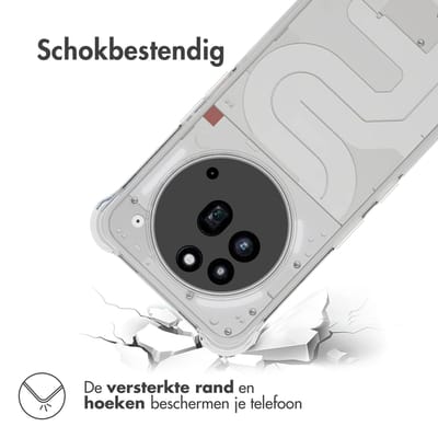 imoshion Hoesje - Geschikt voor Nothing Phone (3a) Pro - Shockproof Case - Transparant