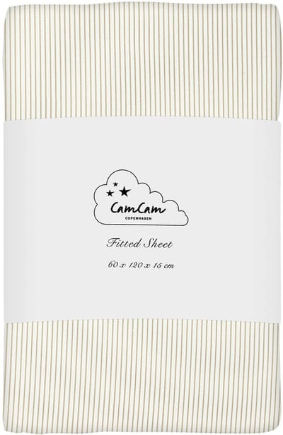 Cam Cam Copenhagen Classic Stripes Hoeslaken - 60 x 120 cm - Camel