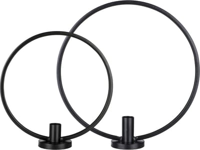 HI Ringkandelaarset 2 st zwart