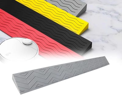 Drempelhelling - Oprijplaat Rolstoel - Drempels Overbruggen - Antislip Kunststof - 100x16x7.5cm - Grijs